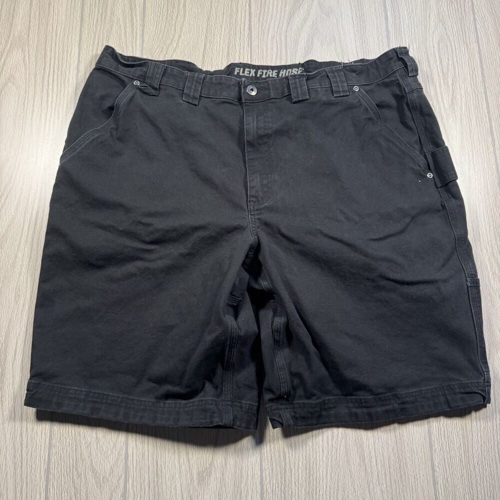 Duluth Trading Flex Fire Hose Carpenter Shorts Men’s 42 Black Stretch Utility